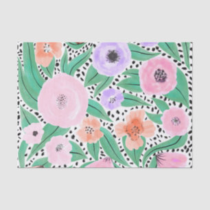 Papier Mousseline Pois d'aquarelle rouge violet