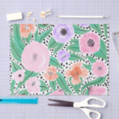 Papier Mousseline Pois d'aquarelle rouge violet (Artisanat)