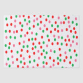 Papier Mousseline Pois de Noël (Recto)