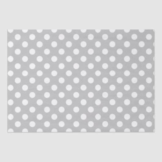 Papier Mousseline pois Design Argent (Recto)