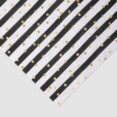 Papier Mousseline Pois d'or Black White Stripes (Détail)