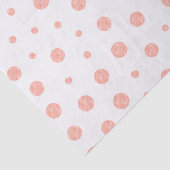 Papier Mousseline Pois élégant - blanc rose doux d'or (Détail)