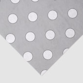 Papier Mousseline Pois gris et blanc (Détail)