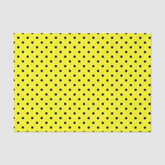 Papier Mousseline Pois jaune (Recto)