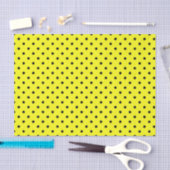 Papier Mousseline Pois jaune (Artisanat)