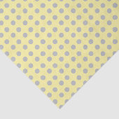 Papier Mousseline Pois jaune pâle et gris (Détail)