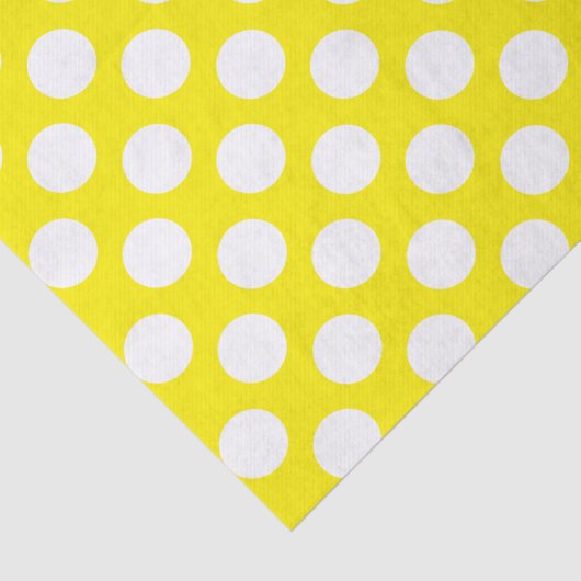 Papier Mousseline Pois jaunes et blancs (Détail)