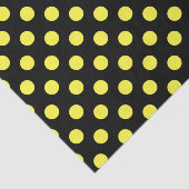 Papier Mousseline pois jaunes sur fond noir (Détail)