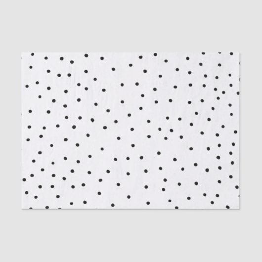 Papier Mousseline Pois mignon d'aquarelle noire chic moderne (Recto)
