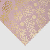 Papier Mousseline pois motif d'ananas en faux or (Détail)