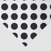 Papier Mousseline Pois, Motif Polka Dot, noir et blanc (Détail)