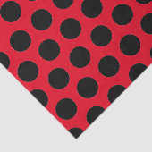 Papier Mousseline Pois noir (Détail)