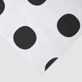 Papier Mousseline Pois noir blanc grand élégant motif (Détail)