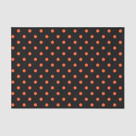 Papier Mousseline Pois noir et orange (Recto)