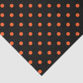 Papier Mousseline Pois noir et orange (Détail)