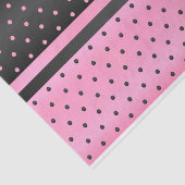 Papier Mousseline Pois noir et rose (Détail)
