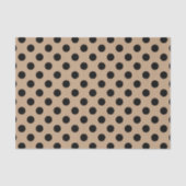 Papier Mousseline Pois noir sur le beige (Recto)