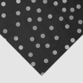 Papier Mousseline Pois noirs en argent (Détail)