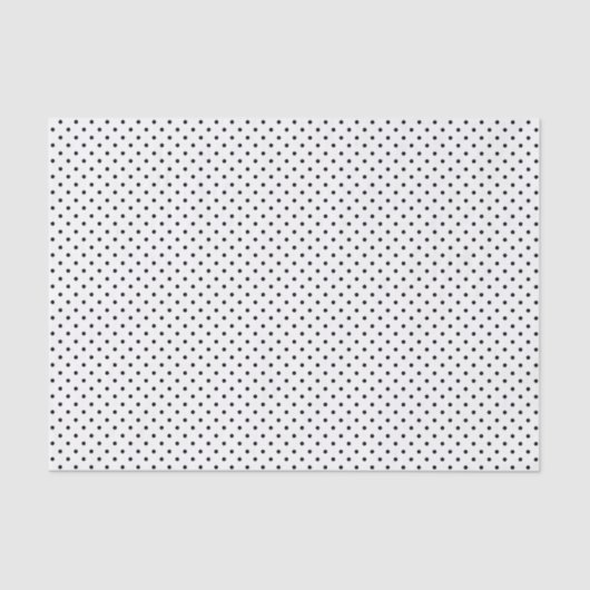 Papier Mousseline Pois noirs en blanc (Recto)