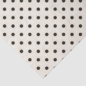Papier Mousseline Pois noirs sur blanc antique (Détail)