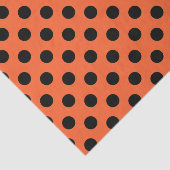 Papier Mousseline Pois noirs sur orange (Détail)