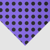 Papier Mousseline Pois noirs sur perwinkle (Détail)