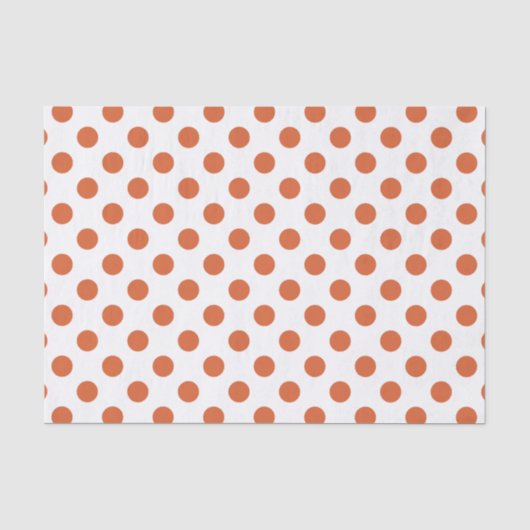 Papier Mousseline Pois orange brûlés (Recto)