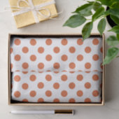 Papier Mousseline Pois orange brûlés (Cadeau)