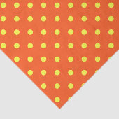 Papier Mousseline Pois orange et jaune (Détail)