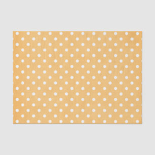PAPIER MOUSSELINE POIS ORANGE & WHITE