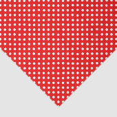 Papier Mousseline Pois rétro rouge et blanc (Détail)