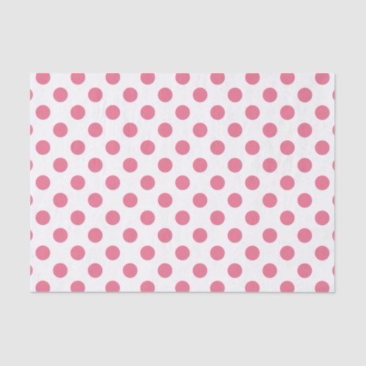 Papier Mousseline Pois rose et blanc (Recto)