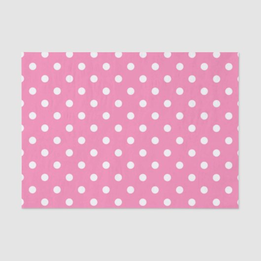 Papier Mousseline Pois rose et blanc Dot Anniversaire (Recto)