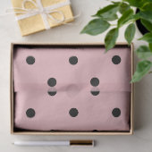 Papier Mousseline Pois rose et noir (Cadeau)