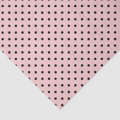 Papier Mousseline Pois rose noir (Détail)