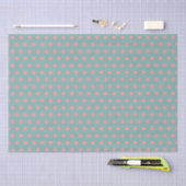 Papier Mousseline Pois rose Turquoise Pastel Bleu (Artisanat)