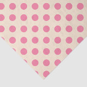 Papier Mousseline Pois roses à la crème (Détail)