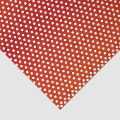 Papier Mousseline Pois rouge foncé et blanc (Détail)