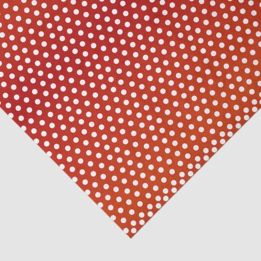 Papier Mousseline Pois rouge foncé et blanc (Détail)