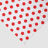 Papier Mousseline Pois rouge Polka Imprimer Papier Tissu (Détail)