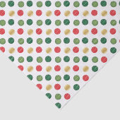 Papier Mousseline Pois rouge, vert et or (Détail)
