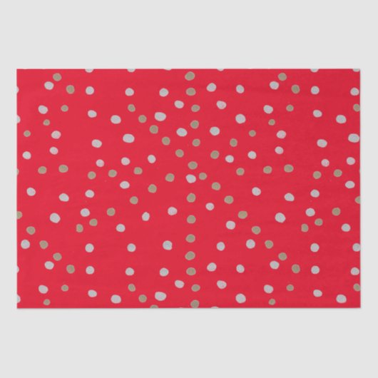 Papier Mousseline Pois rouges (Recto)