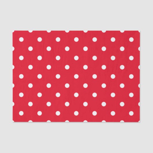Papier Mousseline Pois rouges et blancs (Recto)