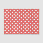 Papier Mousseline Pois rouges et blancs (Recto)