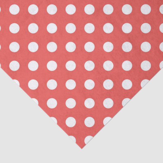 Papier Mousseline Pois rouges et blancs (Détail)