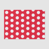 Papier Mousseline Pois rouges et blancs (Recto)