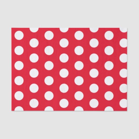 Papier Mousseline Pois rouges et blancs (Recto)