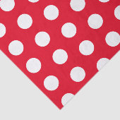 Papier Mousseline Pois rouges et blancs (Détail)