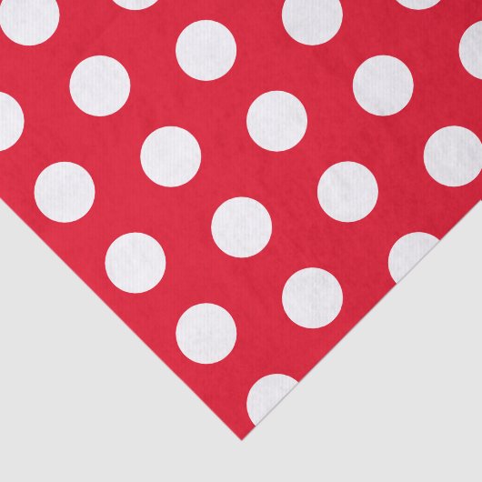 Papier Mousseline Pois rouges et blancs (Détail)