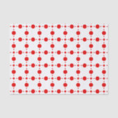 Papier Mousseline Pois rouges, Motif à points polka, points, pointil (Recto)